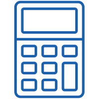 A cartoon image of a calculator